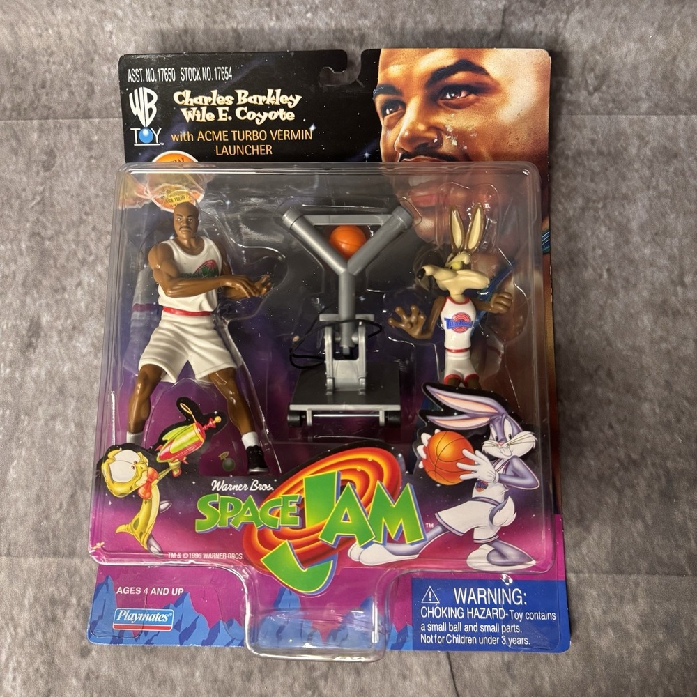 Vintage 1996 Space Jam Charles Barkley Wild E Coyote Acme Turbo Vermin Launcher